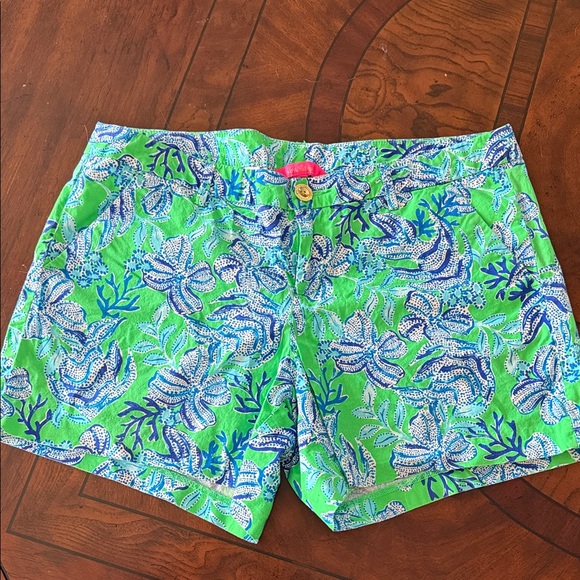 Lilly Pulitzer Pants - Lilly Pulitzer Green and Blue Patterned Shorts